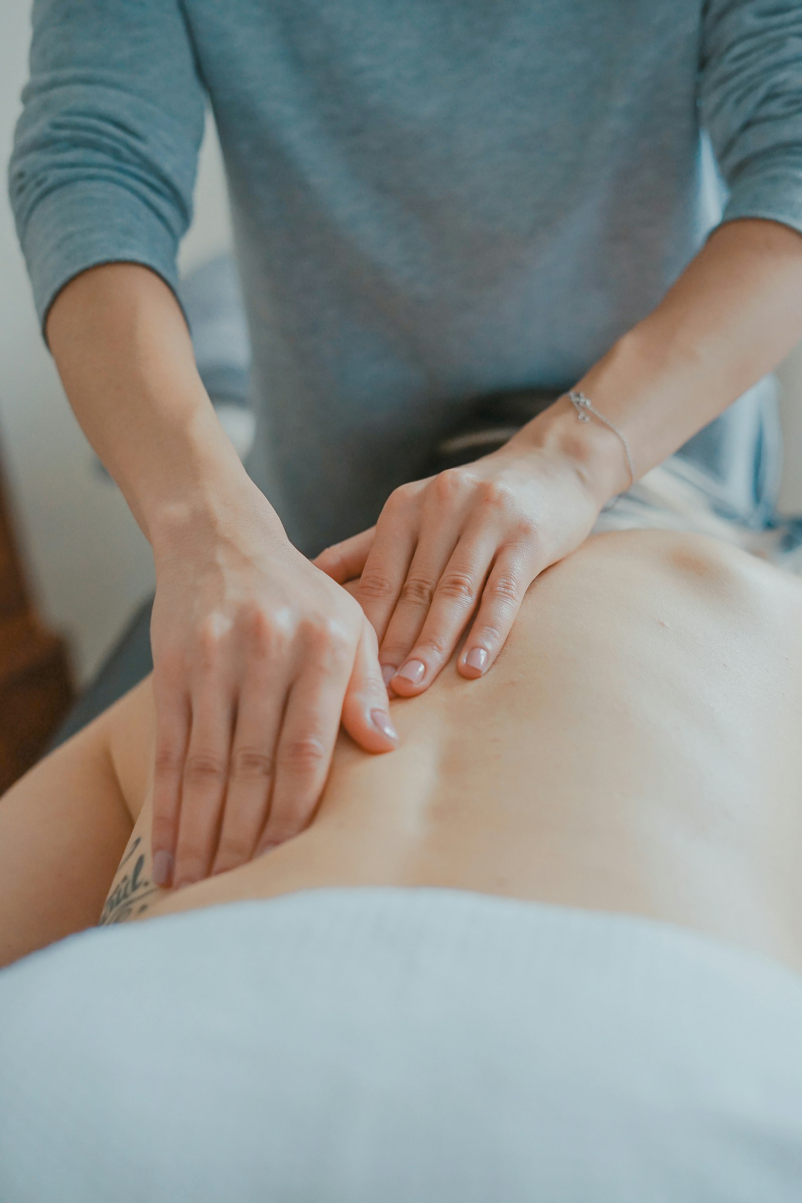 A lower back assessment or adjustment