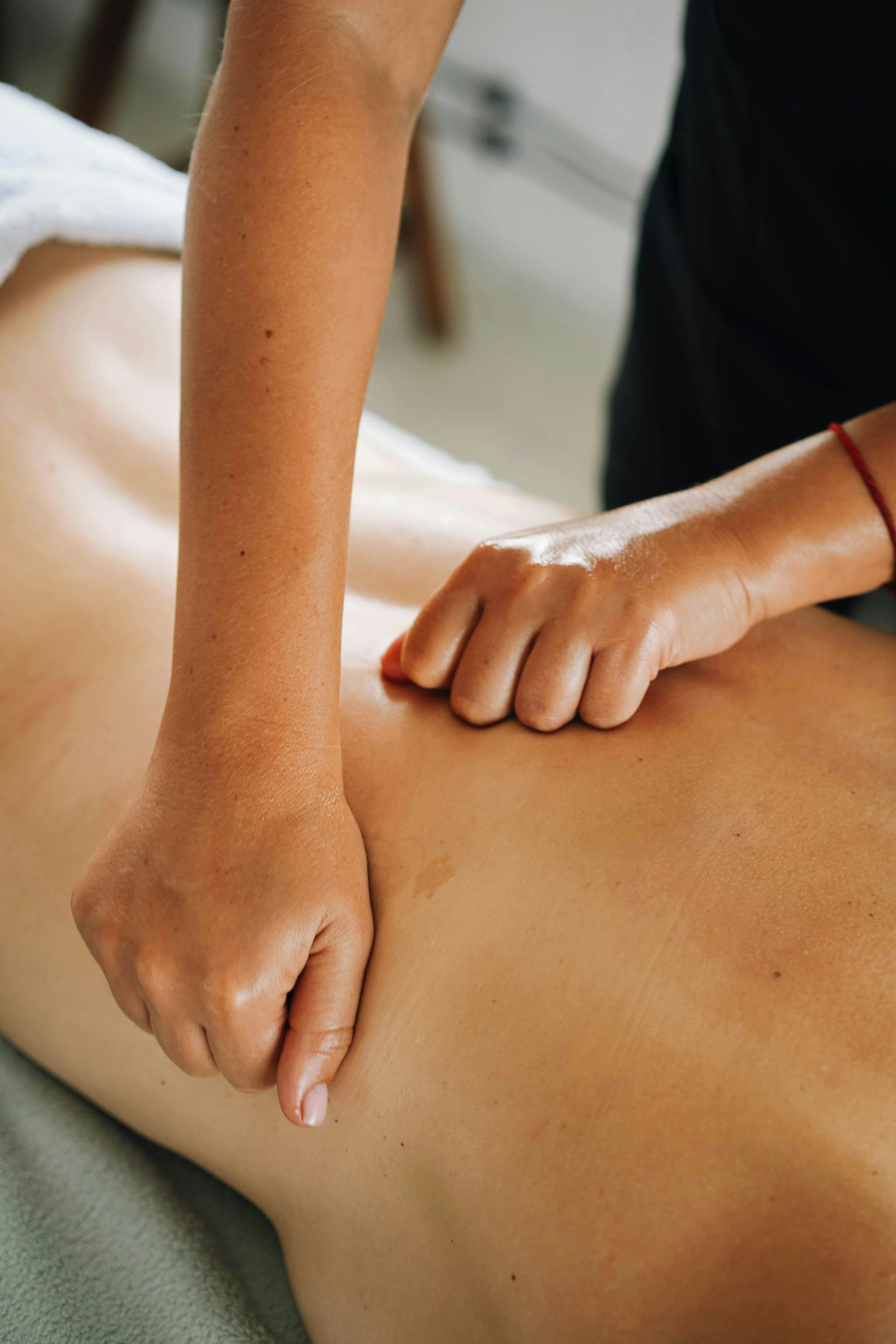 Geraldine treating a patient