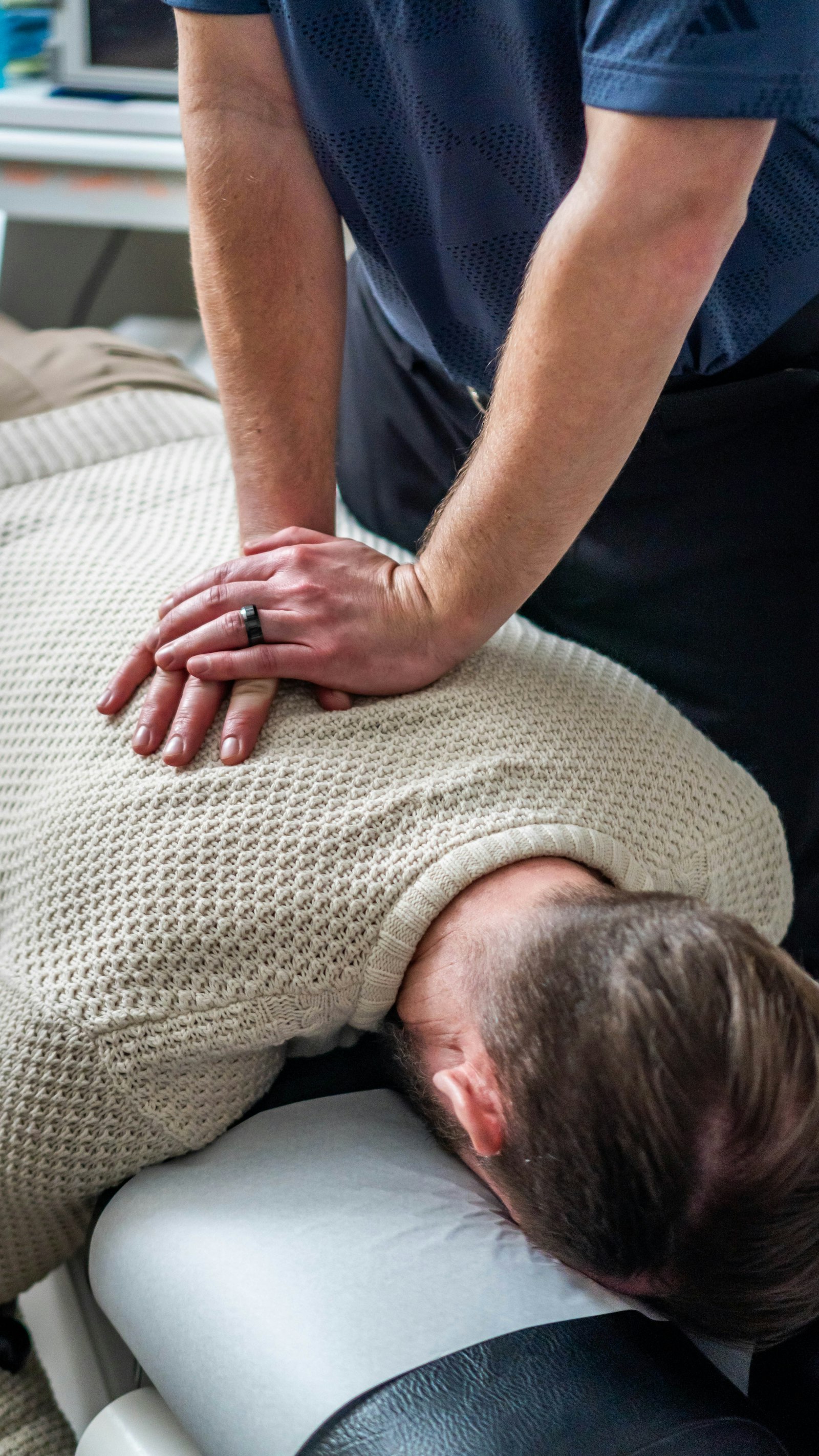 A neck or shoulder assessment